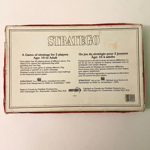 Vintage 1959 Stratego Board Game Chieftain Housemann en Hotte Damaged Board - Picture 5 of 16